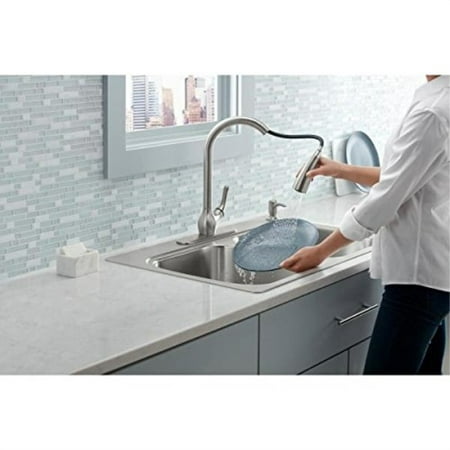 kohler k-r78035-sd-vs barossa with response touchless technology single-handle pull-down sprayer kitchen faucet in vibrant stainless