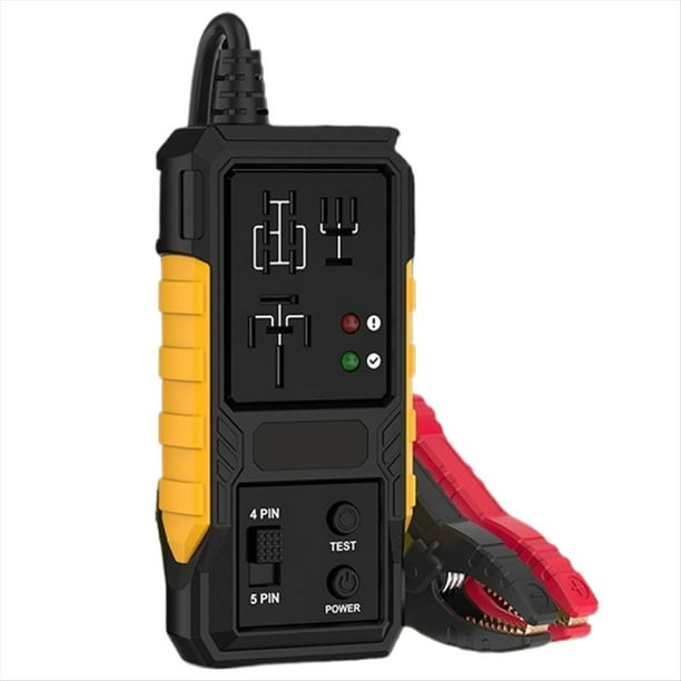 Probador de Relés Automotrices, Herramienta de Diagnóstico para Autos, Comprobador de Circuitos de Alta Precisión de 12 V, para Pruebas Rápidas de Baterías.
