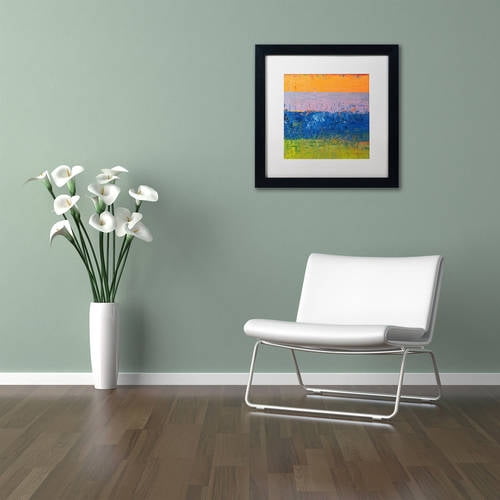 Trademark Fine Art "Thistle Field" Canvas Art by Michelle Calkins, White Matte, Black Frame