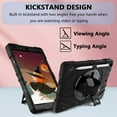 thumbnail image 5 of Dteck Case for iPad 9th/ 8th/ 7th Generation 10.2", Heavy Duty Shell with Rotating Stand/Hand/Crossbody Strap,Sturdy Shockproof iPad 10.2" Case (2021/2020/2019),Black, 5 of 8
