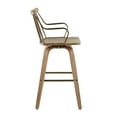 thumbnail image 2 of Preston Farmhouse Counter Stool In White Washed Wood And Antique Copper Metal, 2 of 7