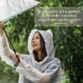 thumbnail image 5 of Better Office Products Disposable Clear Rain Ponchos with Hood for Adults (Thicker Gauge), Emergency Ponchos, Lightweight, Non-Toxic PE Plastic (20 Pack, Polyethylene (PE)), 5 of 6