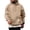 Khaki, variant on Men's Hooded Long Sleeve Solid Sweatshirt Oversized Casual Pullover Comfortable Basic Top with Kangaroo Pocket for Fall Winter Everyday Wear and Weekend Outings Navy L