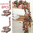 thumbnail image 1 of Ghojet - Paquete de 8 rosas artificiales de 2,4 m para colgar en casa, hotel, oficina, boda, fiesta, jardín, manualidades, decoración artística, 1 of 8