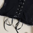 thumbnail image 5 of KHONTS Women's Y2k Bustier Corset Tops Going out Overbust Corset Tops Strapless Lace up Mesh Bustier Tops Black XL, 5 of 6