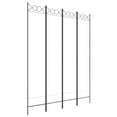 thumbnail image 2 of vidaXL 4-Panel Room Divider Black 63"x86.6" Fabric, 2 of 62