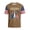 Brown, variant on Men's US 250th Anniversary T-Shirt with Jet Smoke Flag and America Strong Text Featuring Star Spangled Sleeves Navy M