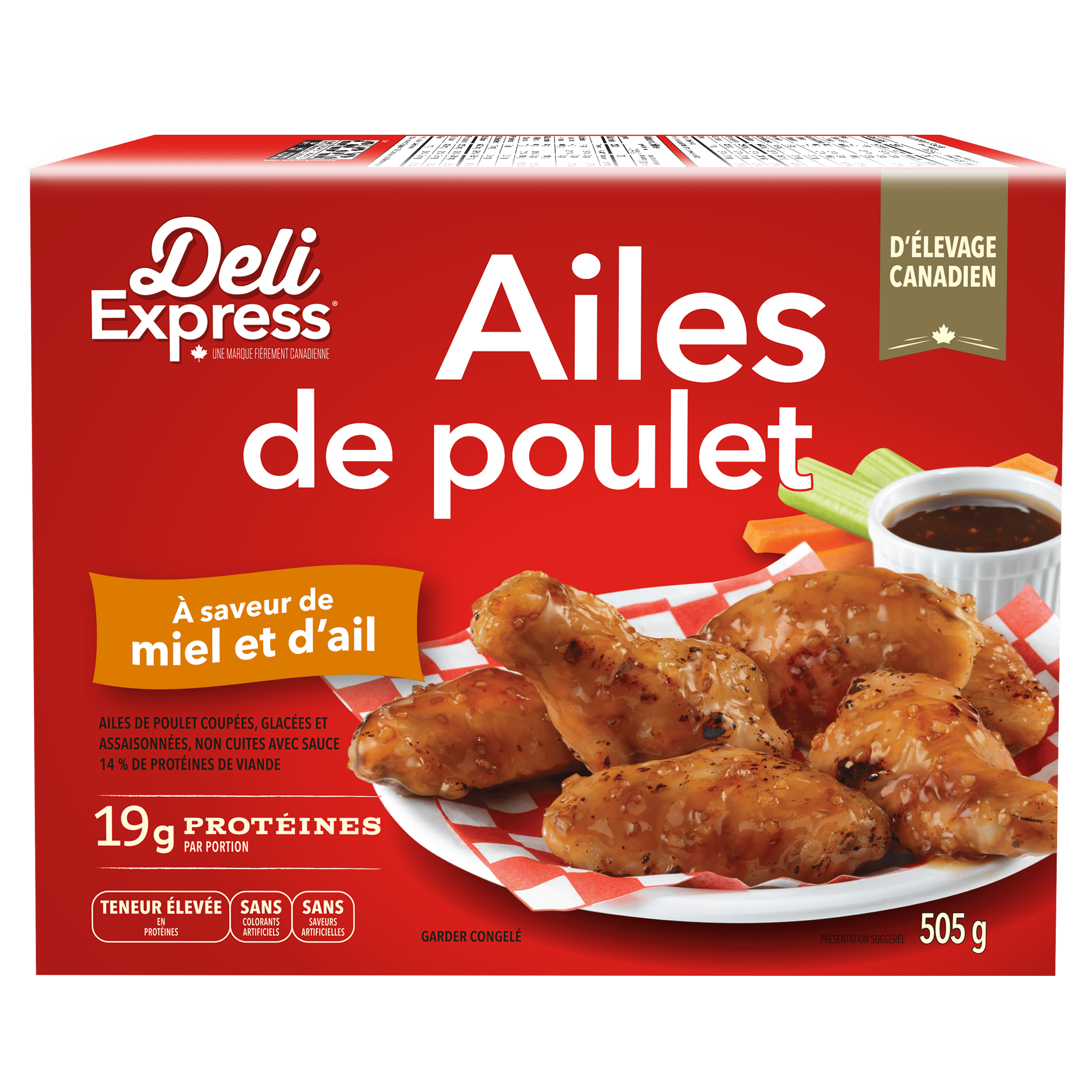 Ailes de poulet à la saveur de miel et d'ail Deli Express Ailes de poulet à la saveur de miel et d'ail Deli Express
