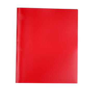 Pen + Gear 3-Prong Poly Folder, Letter Size, 2-Pockets, Red