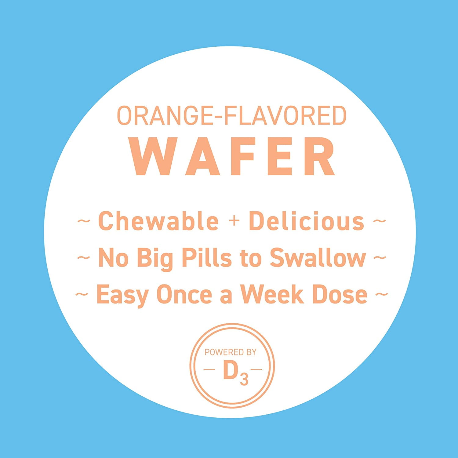 Replesta 50,000 IU Vitamin D3 Cholecalciferol, for Vitamin D Deficiency, Once-Weekly Chewable Wafer, Non-GMO, Natural Orange Flavor, 4 Pack (Pack of 2)