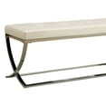 thumbnail image 3 of Benzara Modernly Charming Bench, White, 3 of 5