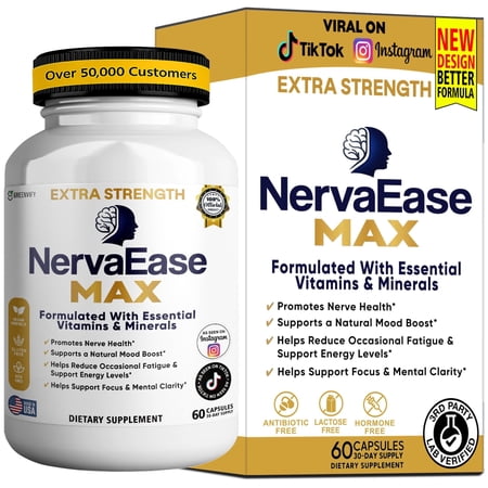 GreenVify NervaEase Max Nerve Health & Daily Support Supplement