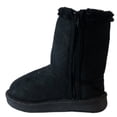 thumbnail image 2 of New Girls Toddlers Kids Slouch Comf Midcalf Suede Warm Winter Boots Shoes (Black-Candy- 5), 2 of 3