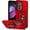 Red, variant on HCTian Military Grade Case for Moto Edge 2022 with Kickstand & Slide Camera Cover Protection - Shockproof Case for Motorola Moto Edge 2022 Phone