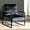 Black, variant on Durable Frame, Soft Upholstery - Create a Cozy Corner in Living Room with Microfiber Chair