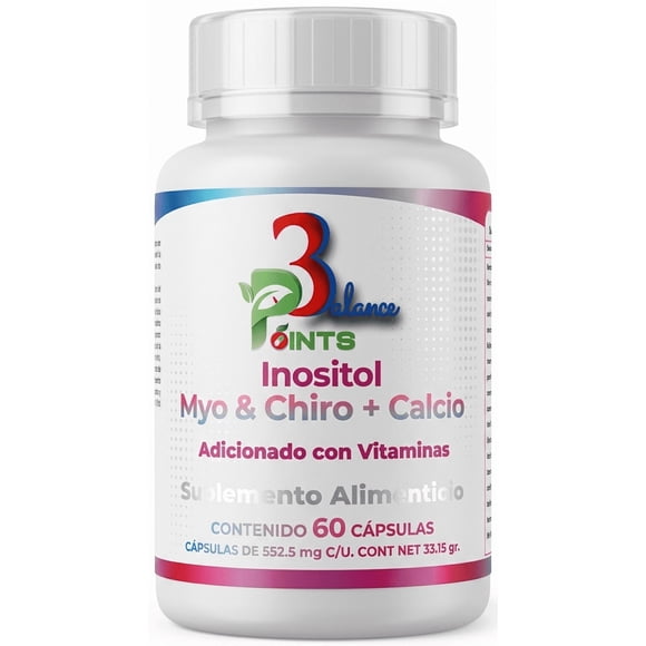 Inositol Myo & D Chiro + Calcio, 3 Balance Points, 60 capsulas