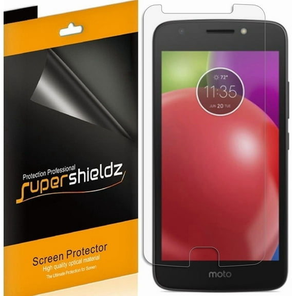 [6-Pack] Supershieldz for Motorola Moto E4 Screen Protector, Anti-Bubble High Definition (HD) Clear Shield