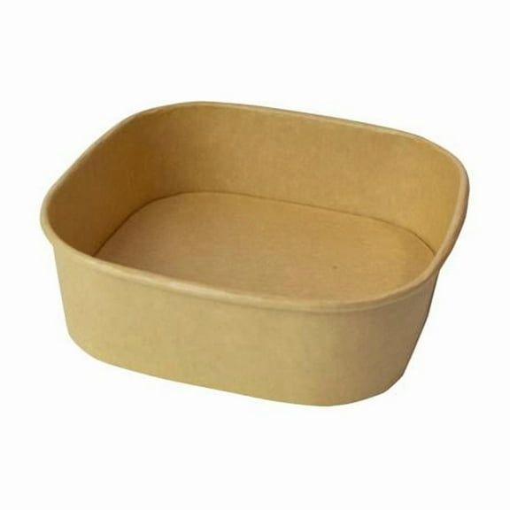 Packnwood 210PCAR750PPK 24 oz 6.7 x 6.7 x 1.7 in. Square Kraft Meal Box - 300 Piece