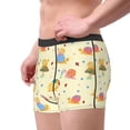 thumbnail image 3 of Bingfone Colorful Cartoon Snail Men's Underwear - Casual Stretch Boxer Briefs-Small, 3 of 7