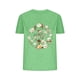 thumbnail image 1 of Blusas de Verano de las Mujeres Flor Impresa Cuello Redondo Manga Corta Superior, Verano Superior de las Mujeres, 1 of 4