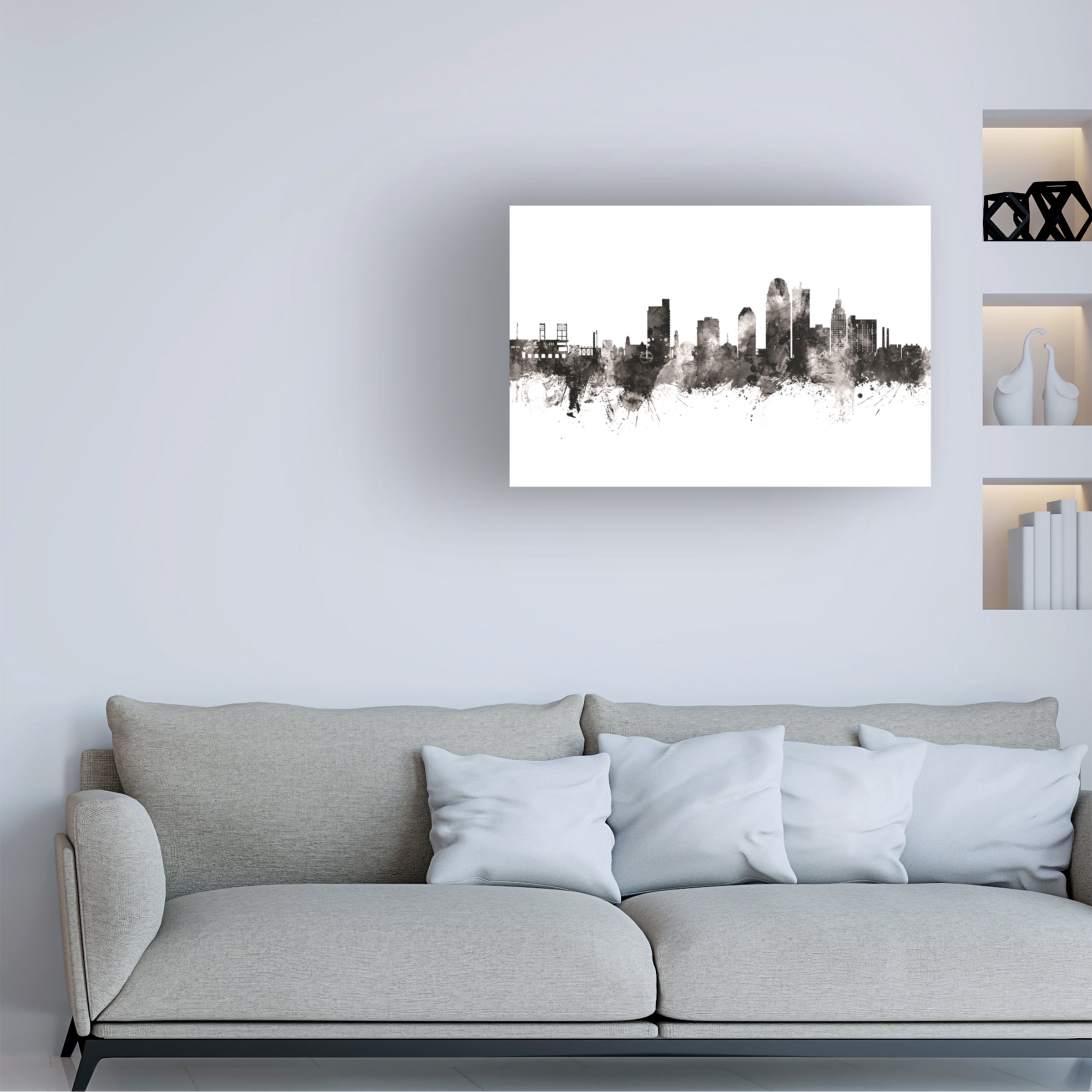 Michael Tompsett 'Winston-Salem North Carolina Skyline' Canvas Art