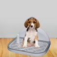 thumbnail image 1 of Bandeja de baño para perros, valla para orinal, poste extraíble, fondo antideslizante, evita salpicaduras, mantiene las patas de las mascotas secas y S, 1 of 10