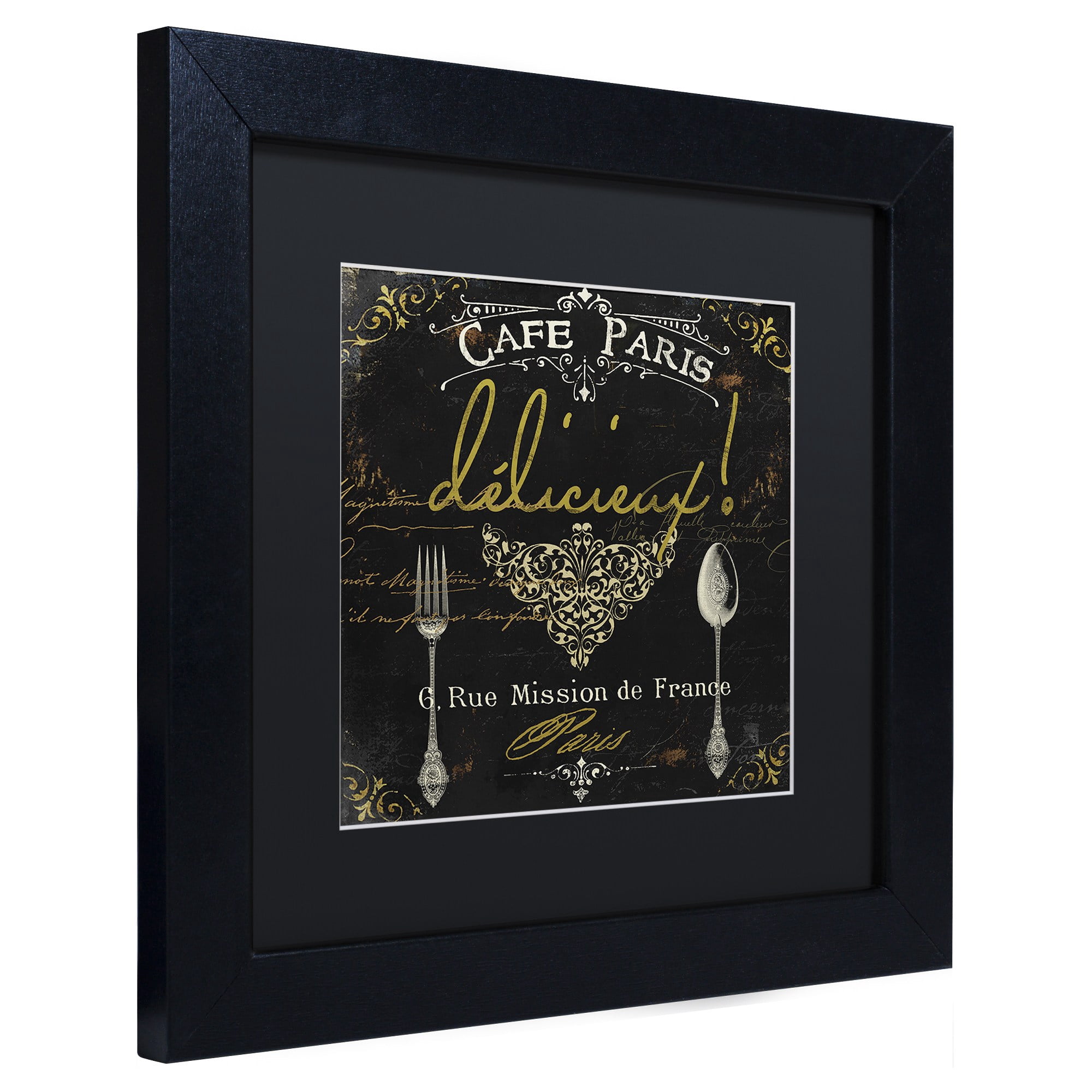 Trademark Fine Art "La Cuisine III" Canvas Art by Color Bakery Black Matte, Black Frame