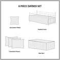 thumbnail image 6 of Daybed Cover Set 6 Piece 75"x39", Trendy All Season Bedding With Bedskirt Shams Decorative Pillow, 6 of 14