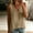 Khaki(New), variant on PNTUTB Summer Fashion Tops for Women's Sleeveless Tank Tops Solid-Color V-Neck Lace-Up Top Loose Breathable Comfortable Casual Tank Tops