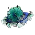 thumbnail image 1 of MesaSe Sun Hat Mesh Flower Decor Lightweight Curling Edge Faux Crystal Party Cap Stage Show Cap, 1 of 10