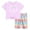 Pastel purple, variant on Hello Kitty T-Shirt and Iridescent Bike Shorts Outfit Set Toddler to Big Kid