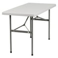 thumbnail image 1 of 24''W x 48''L Granite White Plastic Folding Table, 1 of 8