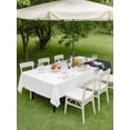 thumbnail image 3 of Outdoor Tablecloth with Umbrella Hole and Zipper, Cats Showering Rectangle Table Cloth 54x80 Inch Waterproof Tablecloth, Modern Abstract Art Funny Animals Picnic Table Cover for Patio Camping, 3 of 7