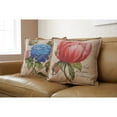 thumbnail image 2 of NewRidge Home Goods Lux 2 Decorative Throw Pillow Peony and Hydranga Natural Colors, 2 of 2