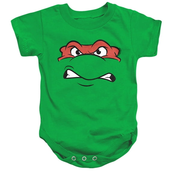 Teenage Mutant Ninja Turtles Raphael Angry Unisex Infant Snap Suit for Baby, Kelly Green, Small