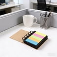 thumbnail image 5 of Orangide Sticky Notes 5 Bright Colors Self-Stick Memo Pad Small Notebook with Brown Cover for Office Sch/ool Home Daily Planning Reminders 3.3 x 3 in, 5 of 6