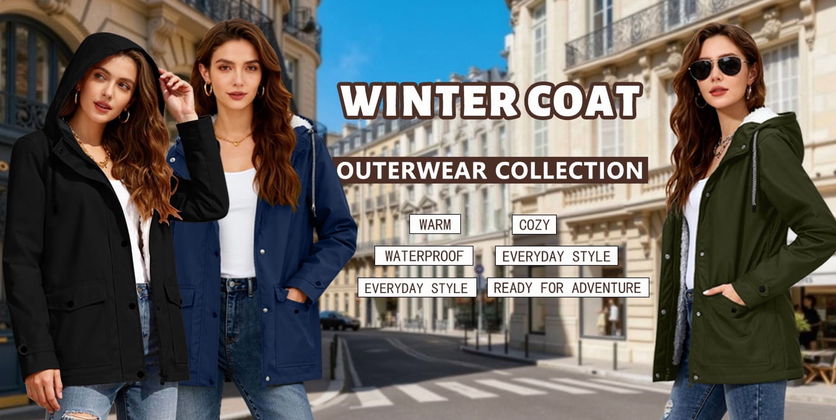 Rosvigor Women's Sherpa Fleece Winter Parka Coat photo 8