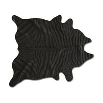 6 x 7 ft. Togo Cowhide Rug - Zebra Black on Black