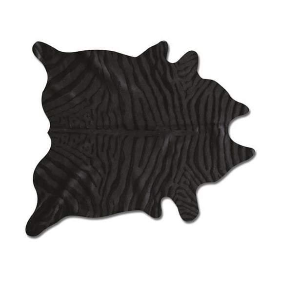 6 x 7 ft. Togo Cowhide Rug - Zebra Black on Black