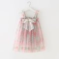 thumbnail image 2 of Toddler Girls Sweet Cami Dress Sleeveless Floral Embroidery A-line Tulle Tutu Mesh Princess Dress for 1-5 Years Baby Clothes Tutu for Girls, 2 of 5