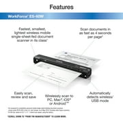 ماسح المستندات اللاسلكية المحمولة من Epson WorkForce ES-60W