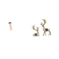 thumbnail image 6 of 3 Pieces Resin Doll Statue Elk Deer Figurines Handicraft Folk Dress Fine Craft Living Room Bedroom Decor Set, 6 of 8