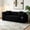 Black, variant on AUU Modern Cord Sofa with Classic Square Design, Unique Two-Tier Convertible Sofa Bed for Apartments and Large Spaces