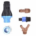 thumbnail image 2 of Universal Drip Irrigation Faucet Adapter Connector Kit: Connect Any 1/2 Inch Tubing to 3/4" Inch Faucet/Garden Hose - Includes 25PSI Pressure Regulator, Three Adapters & Teflon Tape, 2 of 4