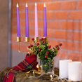 thumbnail image 4 of 4 Pieces Led Flameless Advent Candle Set Purple And Pink Advent Taper Candles For Christmas Advent Rituals, Casting Chimes, Spells, 4 of 5