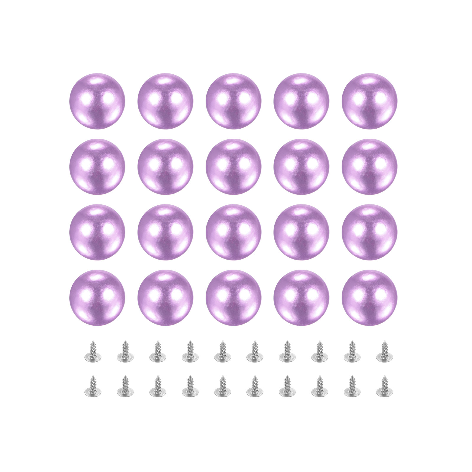 Uxcell Pearl Rivet Studs Kit, 16mm Pearl Rivets Faux Pearls Rivets