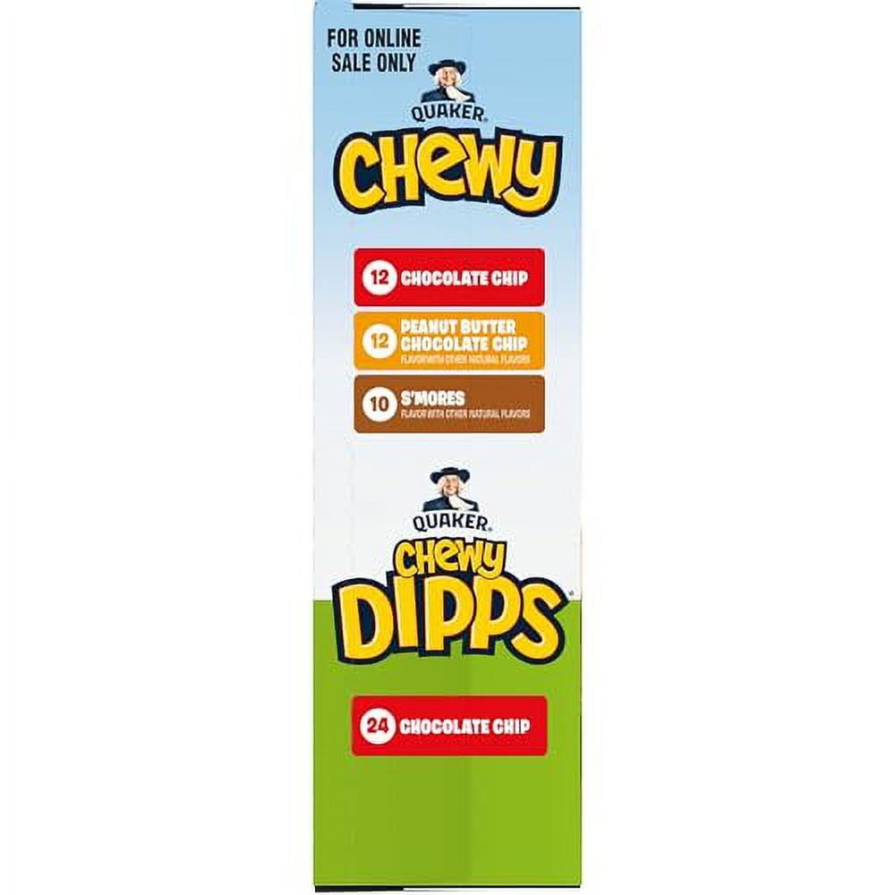 Quaker Chewy Granola Bars, Chewy & Dipps Variety Pack, 58 Count