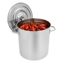 78 QT Stock Pot 201 Stainless Steel Crawfish Seafood Boil Pot Heavy Duty Cooking Pot With Basket Outdoor Cooking Pot with Lid for Crab Lobster Shrimp Boiling
