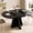 Black, variant on Laisnet 47" Round Dining Table for 6, Modern Wooden Dinner Table for Kitchen Living Room, Black