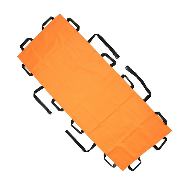 Civière Pliante Simple, Civière Pliante Poignée Confortable Nylon Durable Portable pour les Travaux d'Urgence